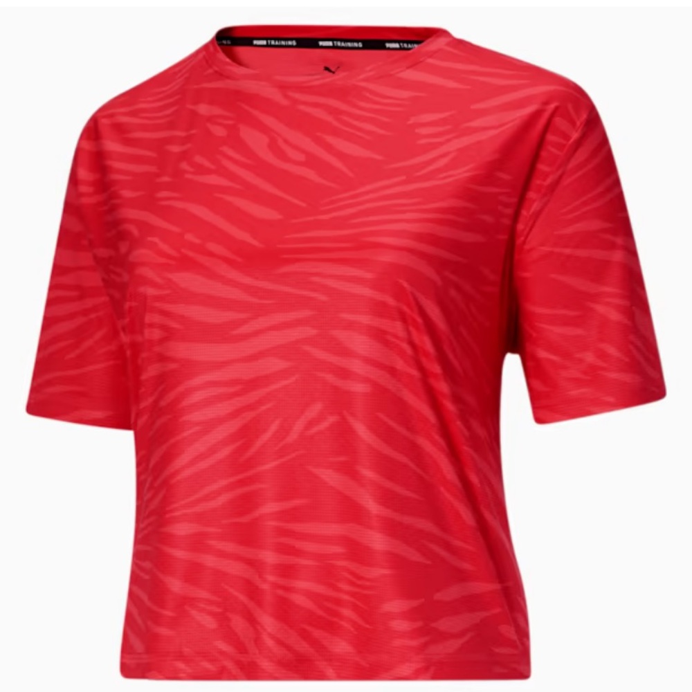 PUMA Short Sleeve Performance AOP Women's Tee T-Shirt - Sz XS